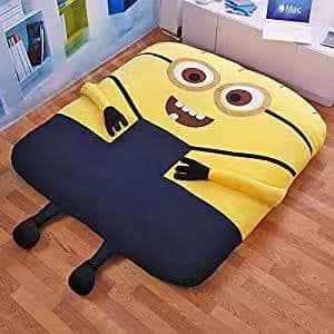 折りたたみベッド 寝袋 可愛い デザイン 四季通じ ミニオンふわふわ マットレス