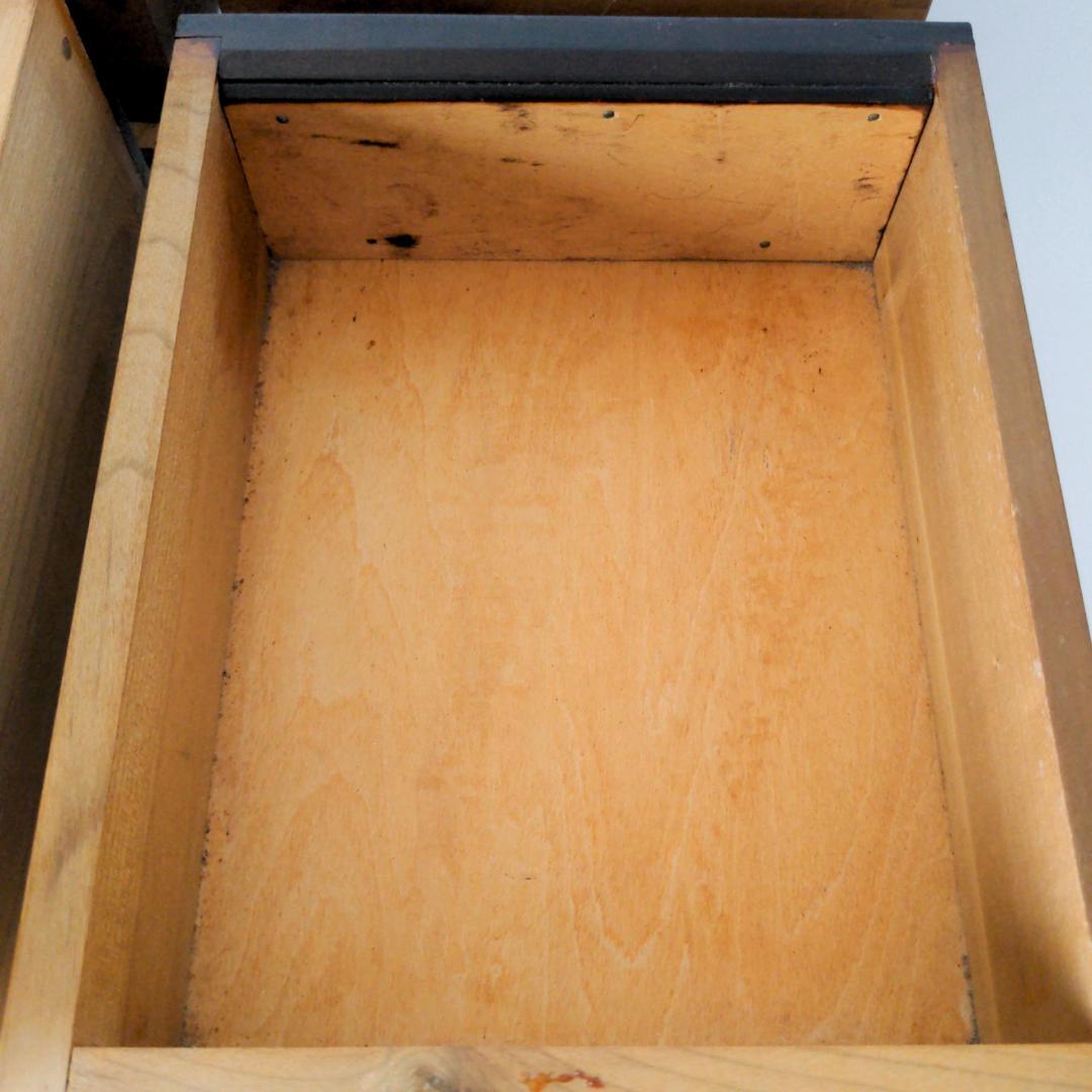松本民芸 小抽斗 小引き出し 木製 チェスト 古道具 昭和レトロ ビンテージ