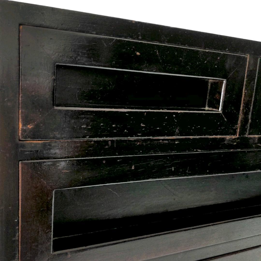 松本民芸 小抽斗 小引き出し 木製 チェスト 古道具 昭和レトロ ビンテージ