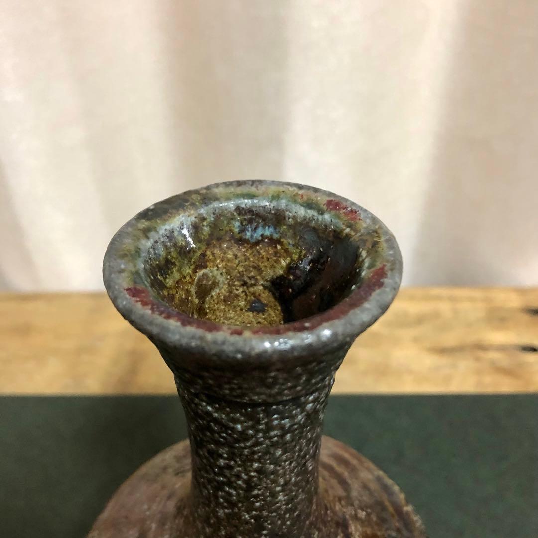 佐久知炎仙 秘色南蛮花器 共箱 茶道具