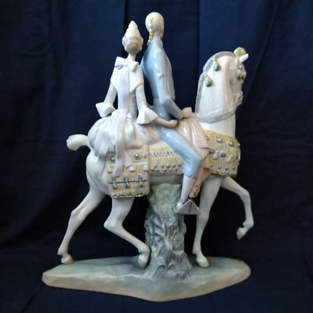 ＊ヨシカネ＊高さ約44cm＊オールドリヤドロ＊【馬上のふたり】＊箱なし