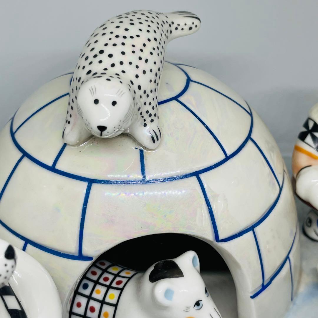 廃盤品　ビレロイ&ボッホ　グリーンランドイグルー 北極　動物　フィギュリン