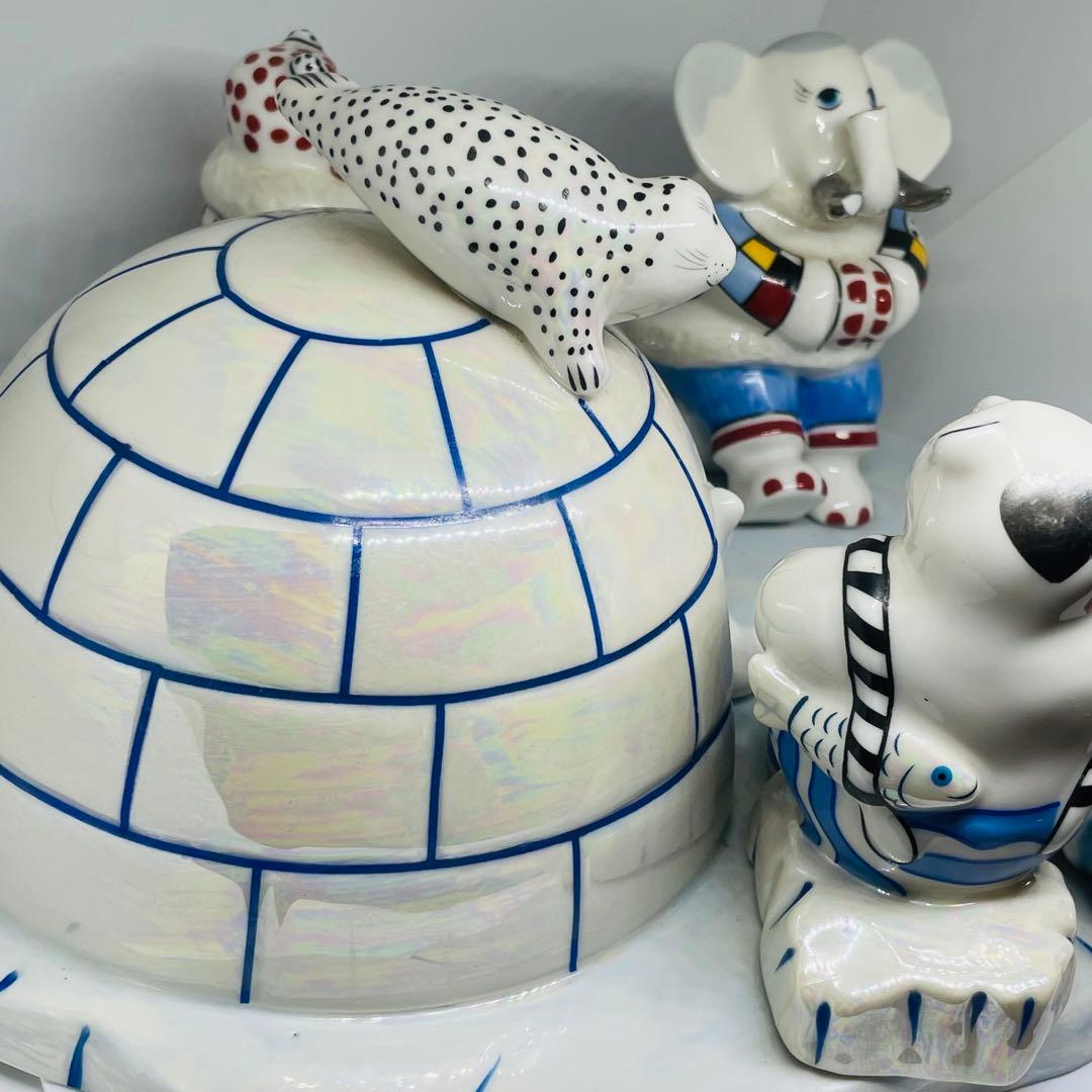 廃盤品　ビレロイ&ボッホ　グリーンランドイグルー 北極　動物　フィギュリン