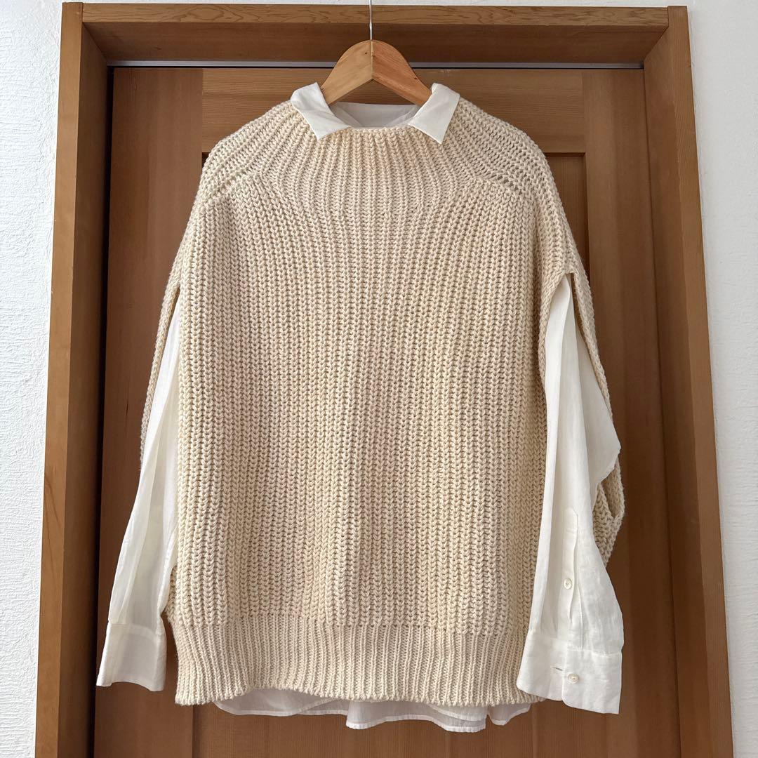 PRISTINE プリスティン カルゼ2wayシャツ ホワイト 長袖 コットン