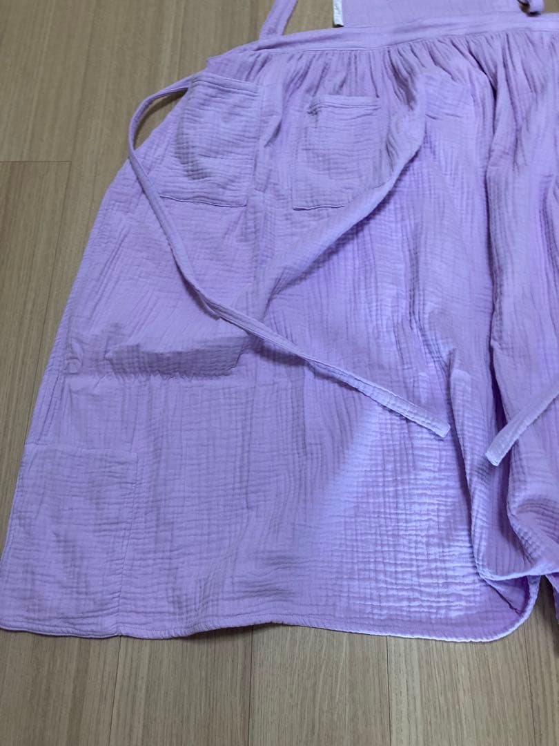 chunさま専用 辻希美 プロデュース コットンガーゼエプロン パープル