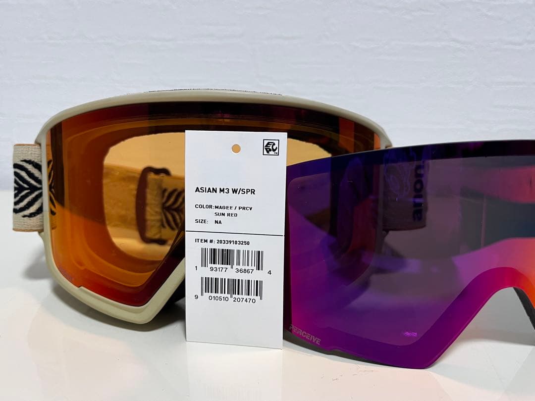 anon M3 ゴーグル オレンジ パープルレンズ