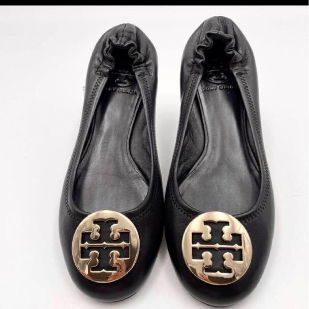 ☆美品☆トリバーチ パンプス バレーシューズ ブラック レディース 7 1/2M