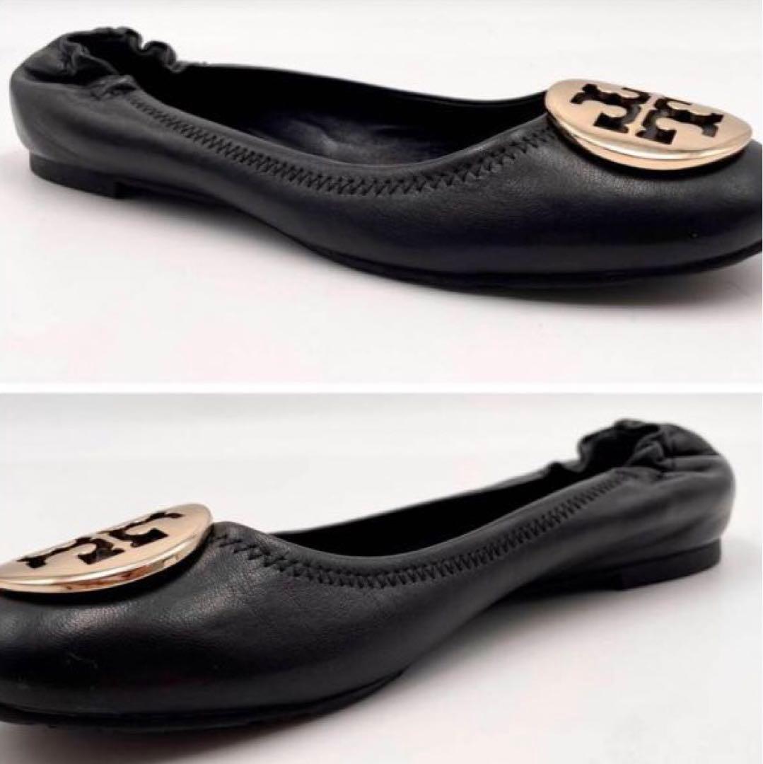 ☆美品☆トリバーチ パンプス バレーシューズ ブラック レディース 7 1/2M