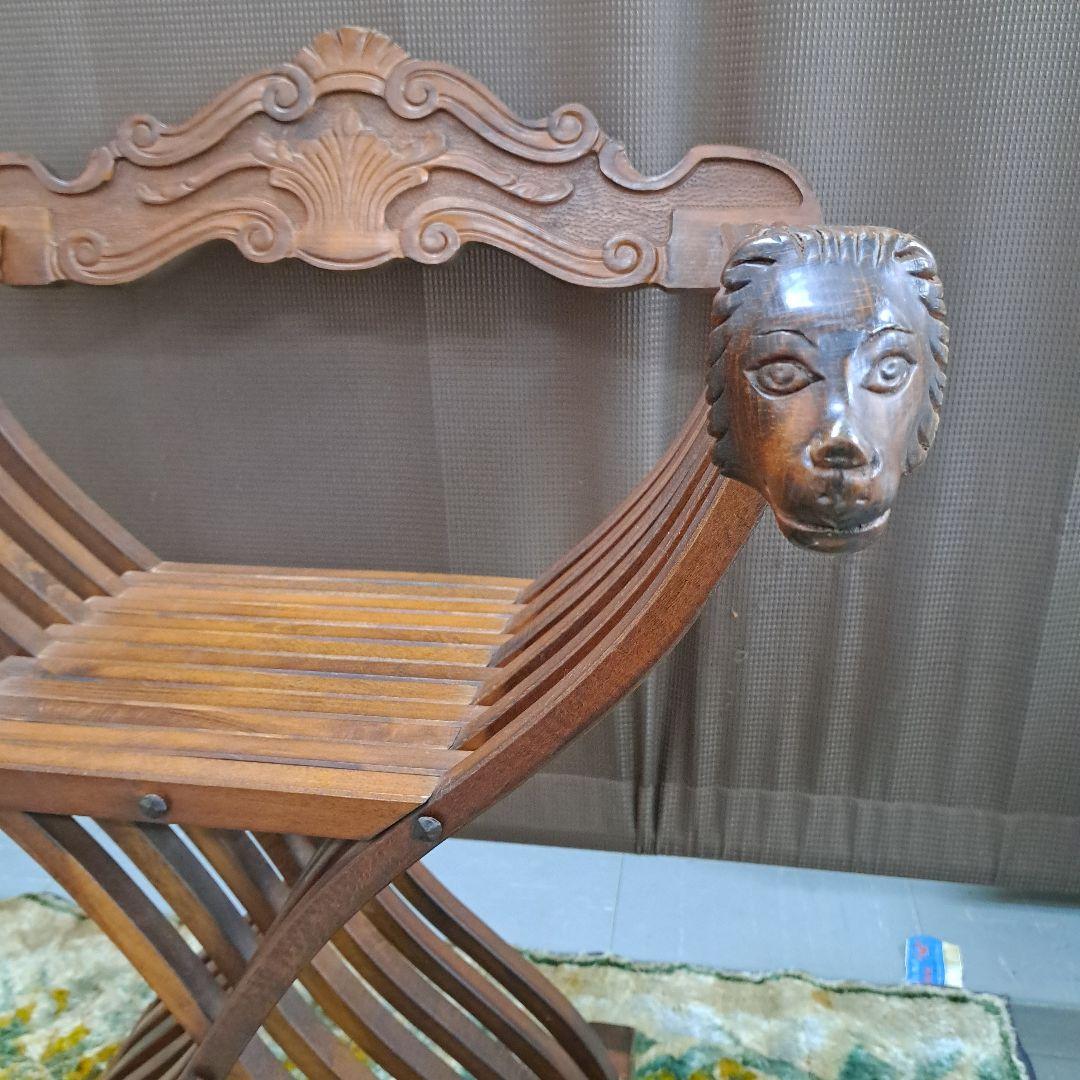 ♡イタリア製　サヴォナローラチェアー 木製折り椅子♡