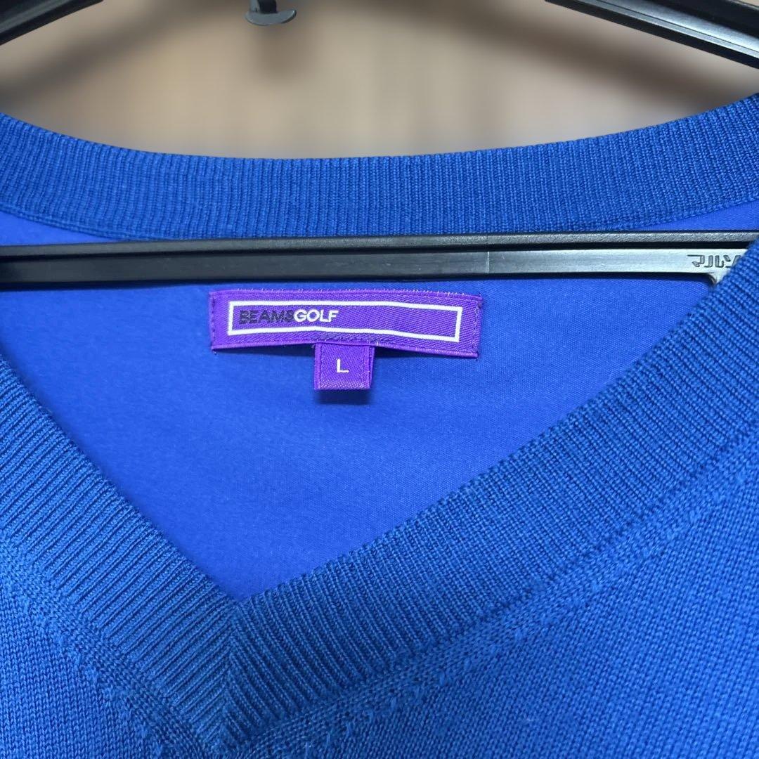 BEAMS GOLF 防風Vネックセーター