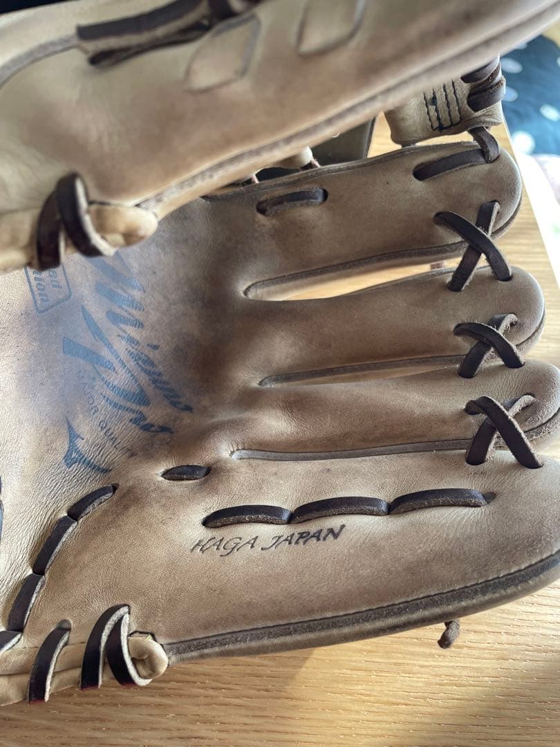 Mizuno Pro 硬式グローブ ベージュ　専用袋と箱付き　中古品