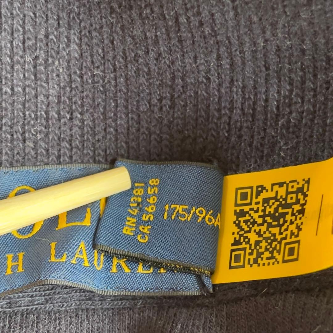 ポロラルフローレン 現行QRタグ　ハーフジップ　コットンニットセーター　M