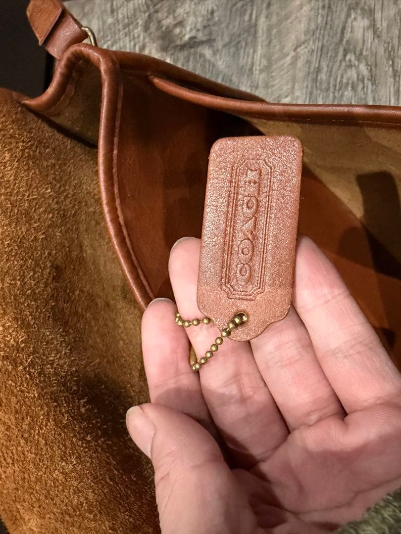 R*y様 OLD COACH ブラウンレザー ショルダーバッグ