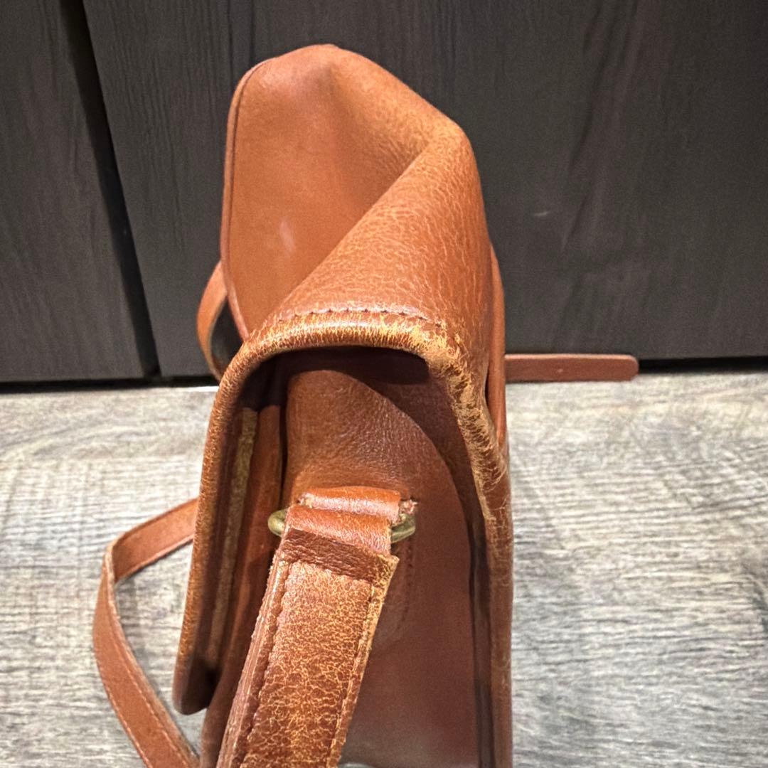 R*y様 OLD COACH ブラウンレザー ショルダーバッグ