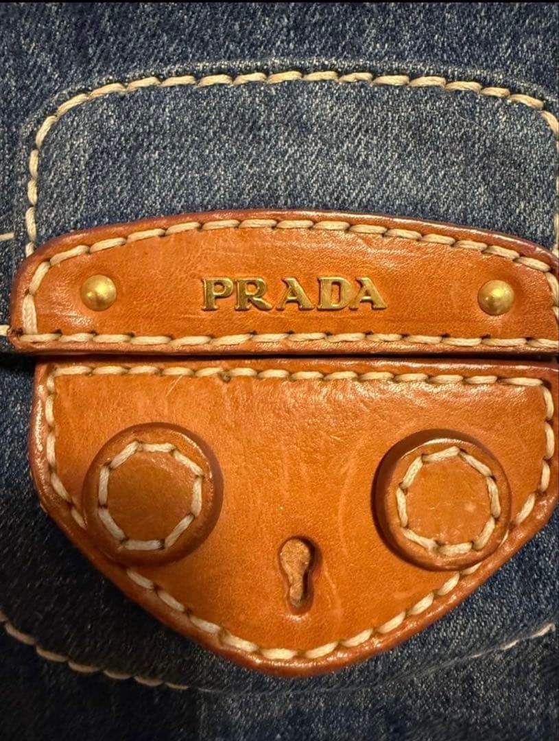 PRADA デニム　チェーンバッグ