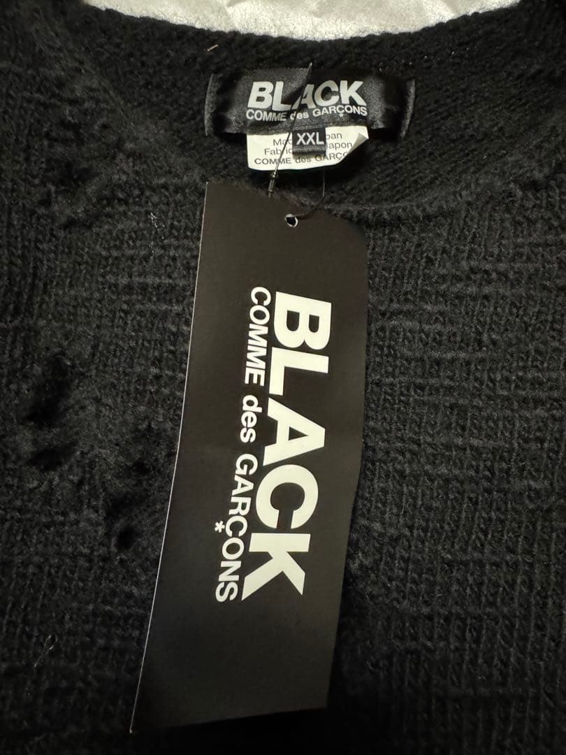 BLACK COMME des GARCONS 穴あきニット　黒　XXL 未使用