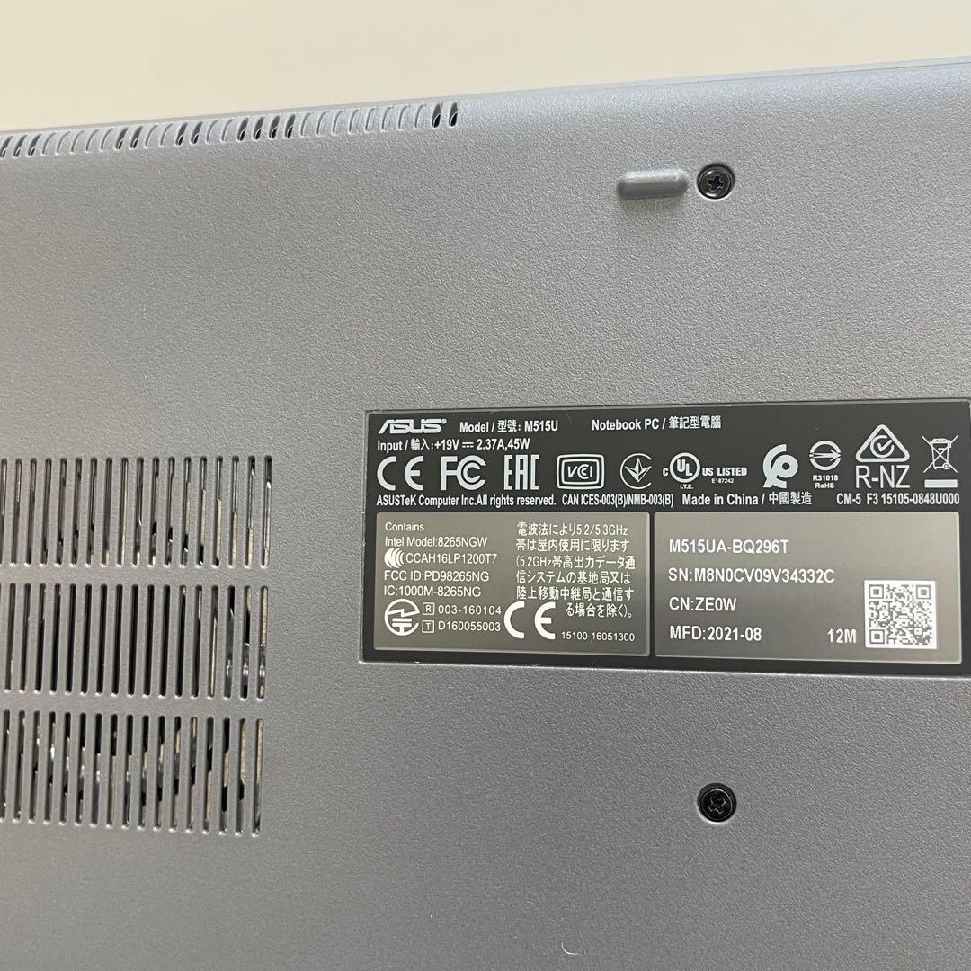 Windowsノート本体 #622 ASUS M515U Ryzen 7 5700U 8GB 512GB