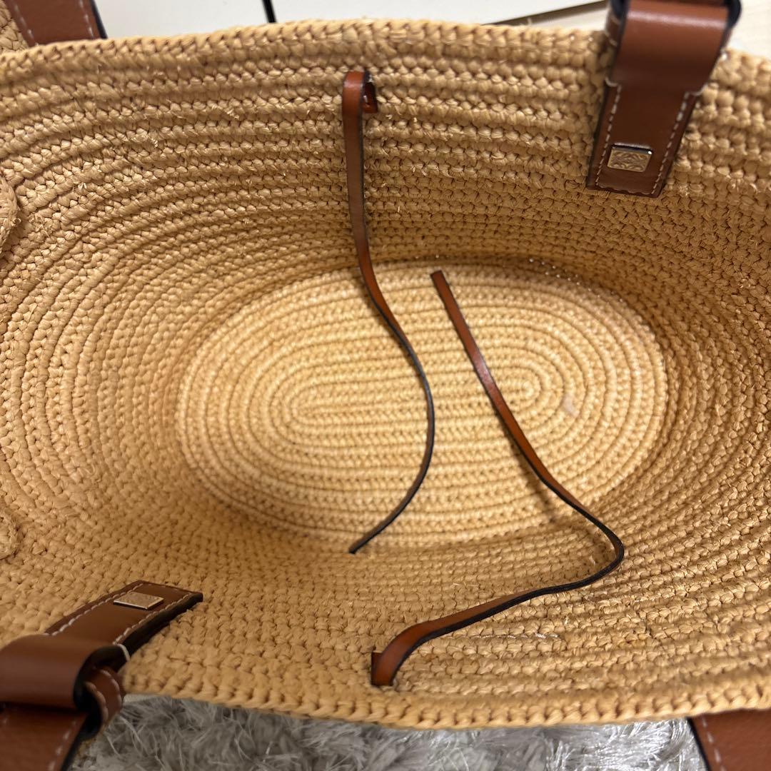 LOEWE エレファント バスケット スモール（ラフィア&カーフ）