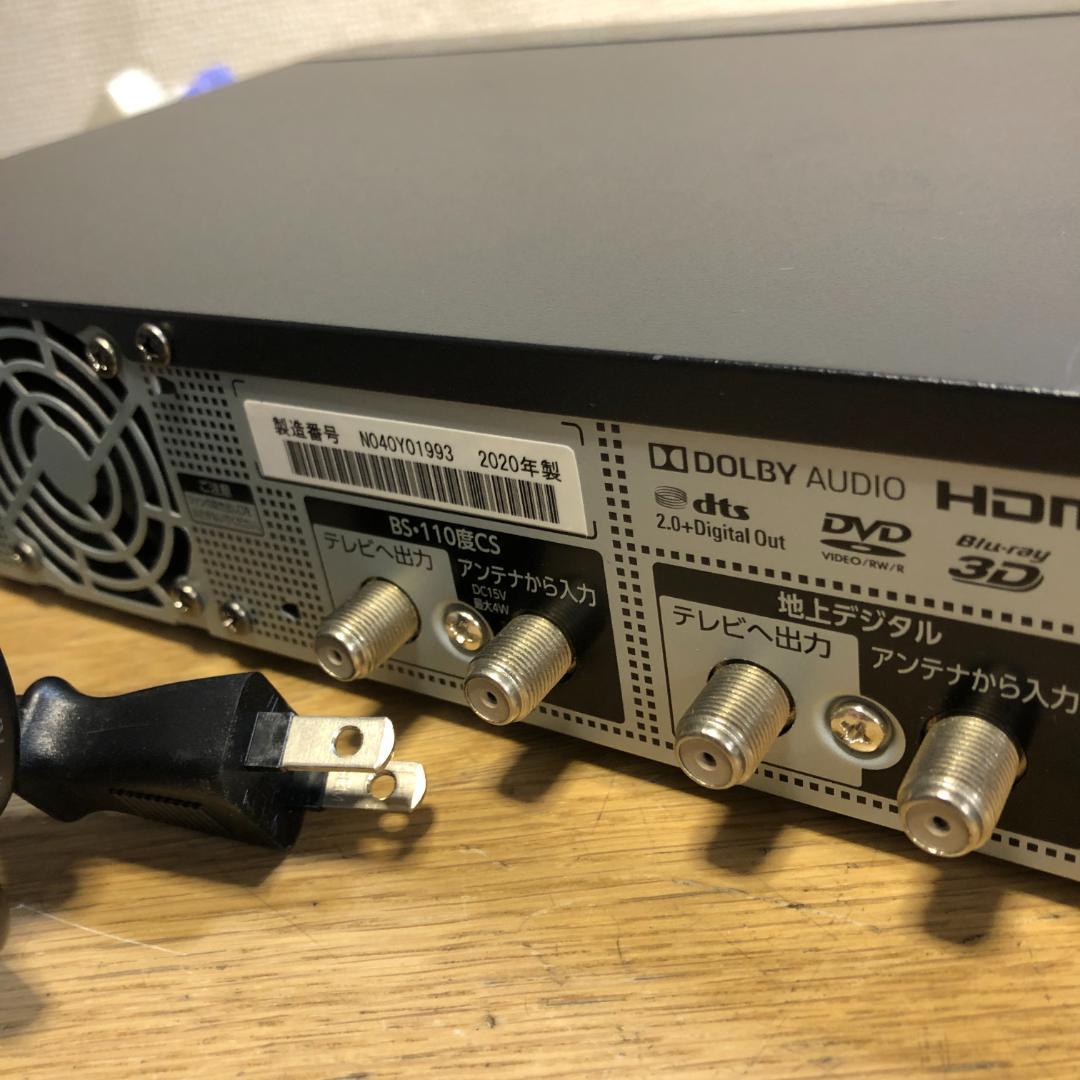 TOSHIBA レグザ　２０２０年製　DBR-M4008ブルーレイレコーダー