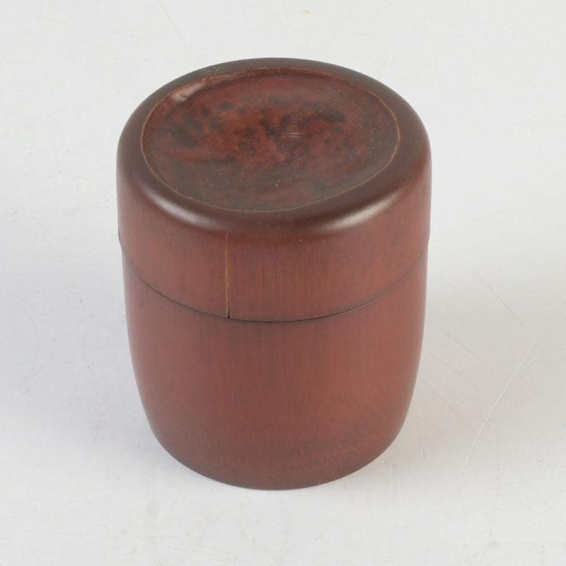 茶道具　漆塗　古竹　棗　時代箱付　V　9822