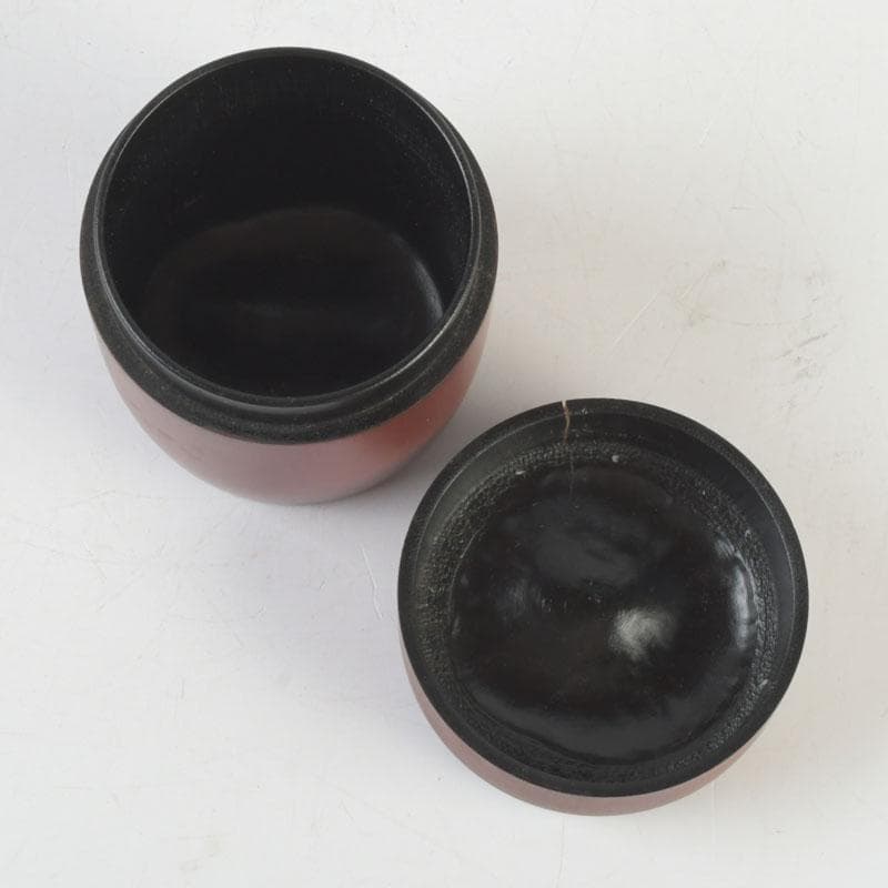 茶道具　漆塗　古竹　棗　時代箱付　V　9822