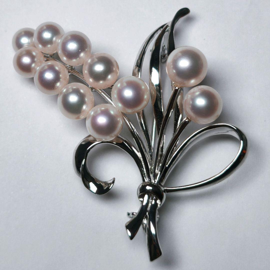 【美品 最高級】ミキモト ブローチ パール 花束 11珠 皇室御用達