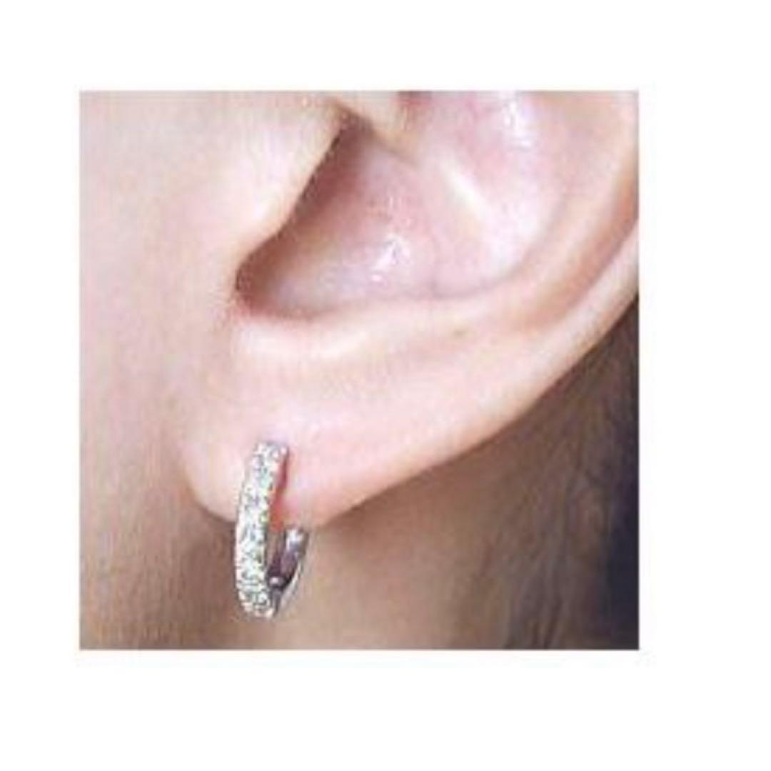 k18YG ダイヤモンド0.25ct 片耳　フープピアス