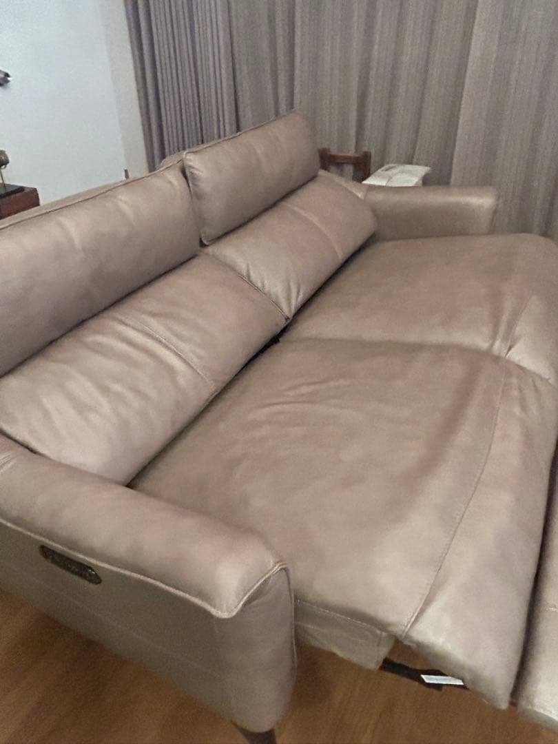 3人掛け電動リクライニングソファ ベージュ