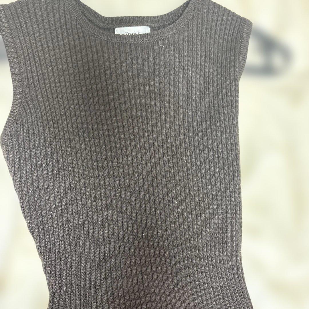 ダーリッチ ドッキングミドルウエストニットミニワンピース FREE