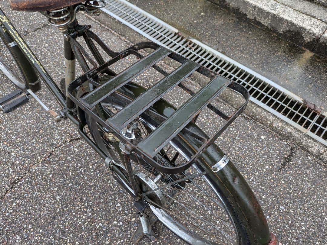 山口　シルバー号　整備済み　実用車　昭和 レトロ 自転車 　ロッドブレーキ