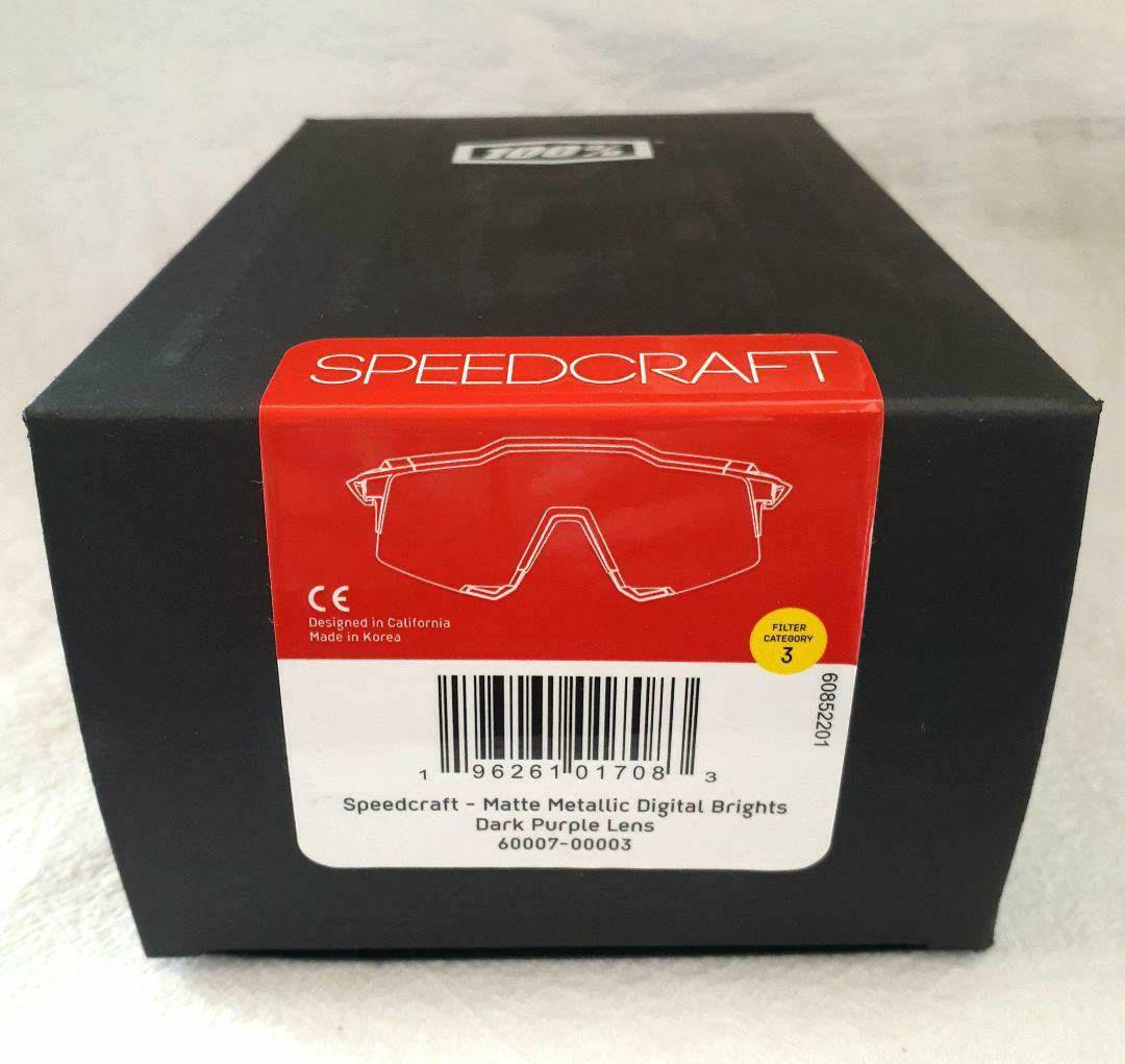 100% SPEEDCRAFT パープル イエロー ワンハンドレッド サングラス