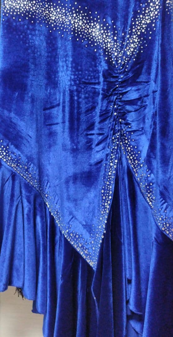 新品未使用　社交ダンスドレス ラテンドレス ベルベット上品　Ｌサイズ