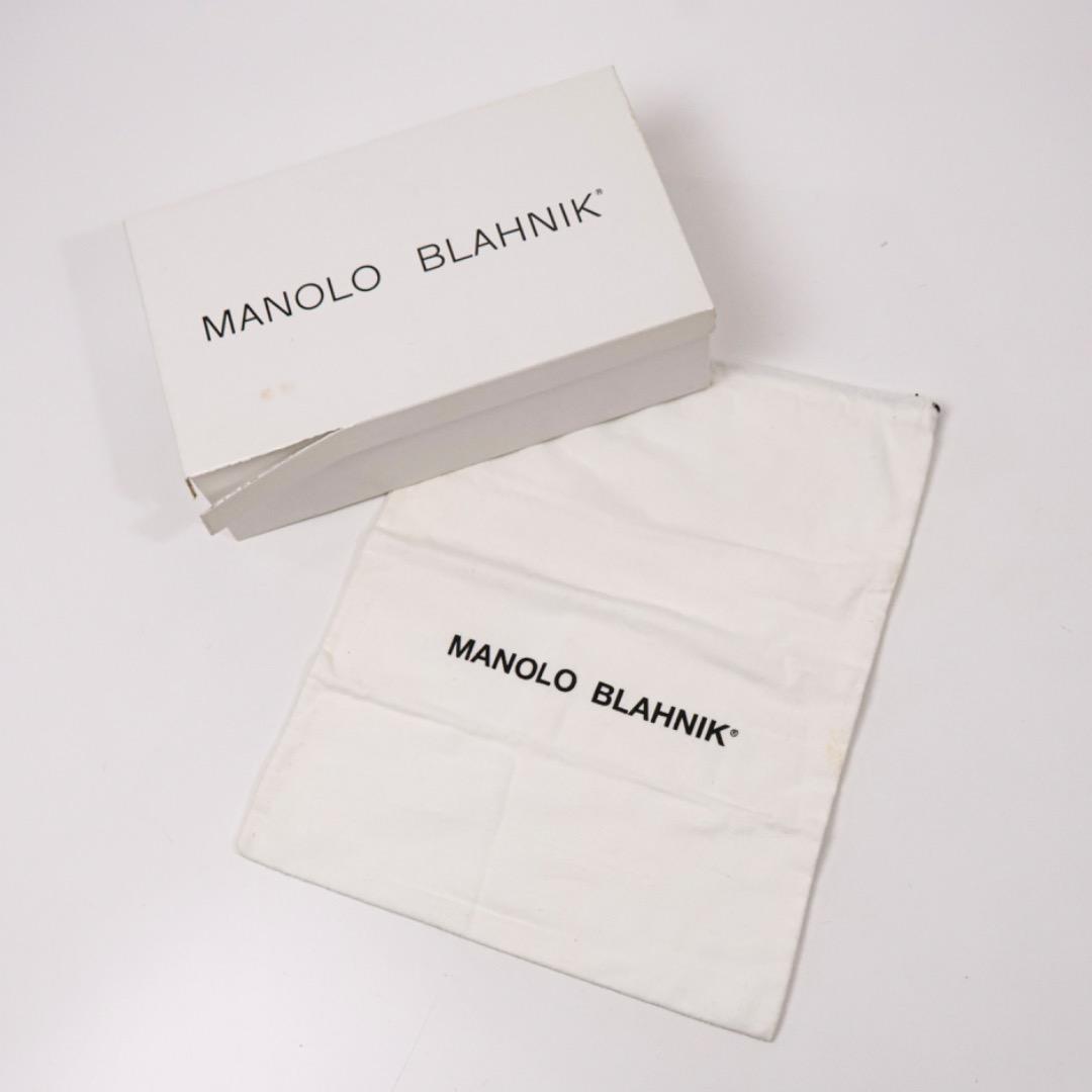 H3662-n2マノロブラニク　　ハラコ　バックストラップレースアップパンプス