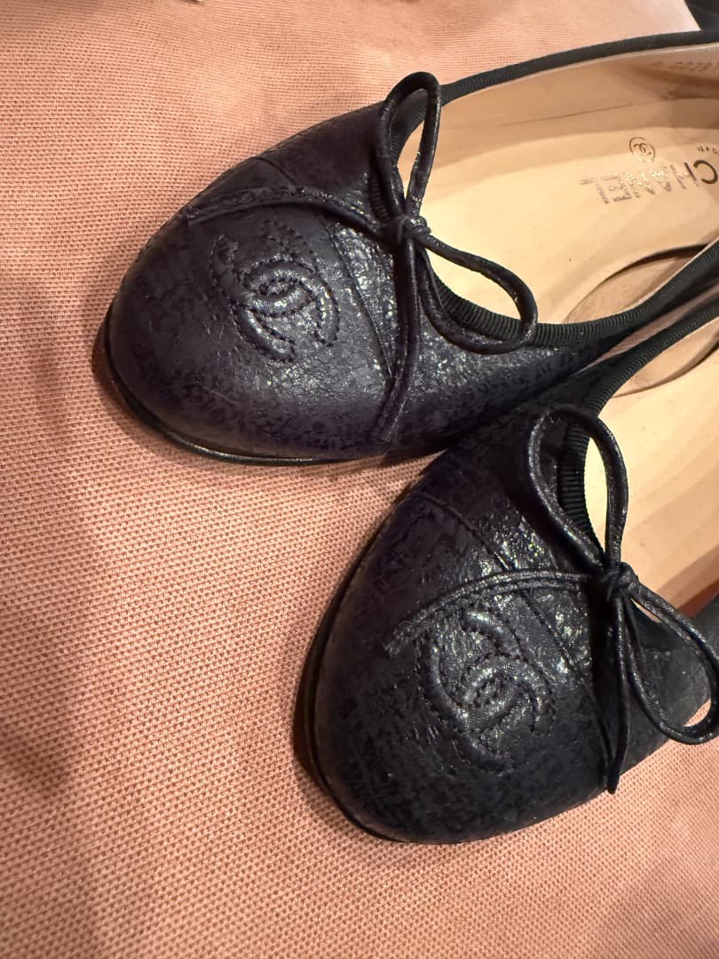 matro美品シャネルバレリーナ　バレエシューズ　ココマーク　37C