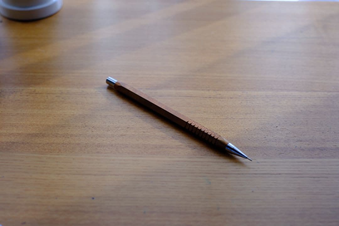 アオ　廣瀬鐵筆堂　カスタムP205　真鍮六角漆焼付け　シャーペン