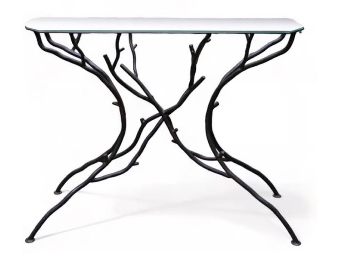 アイアン　テーブル　ガラス