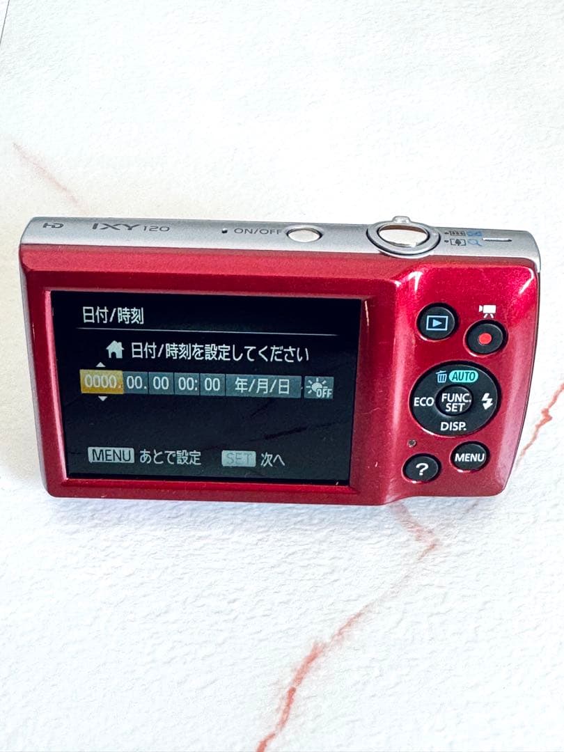 【美品】Canon IXY 120レッド 薄型軽量 コンパクトデジタルカメラ