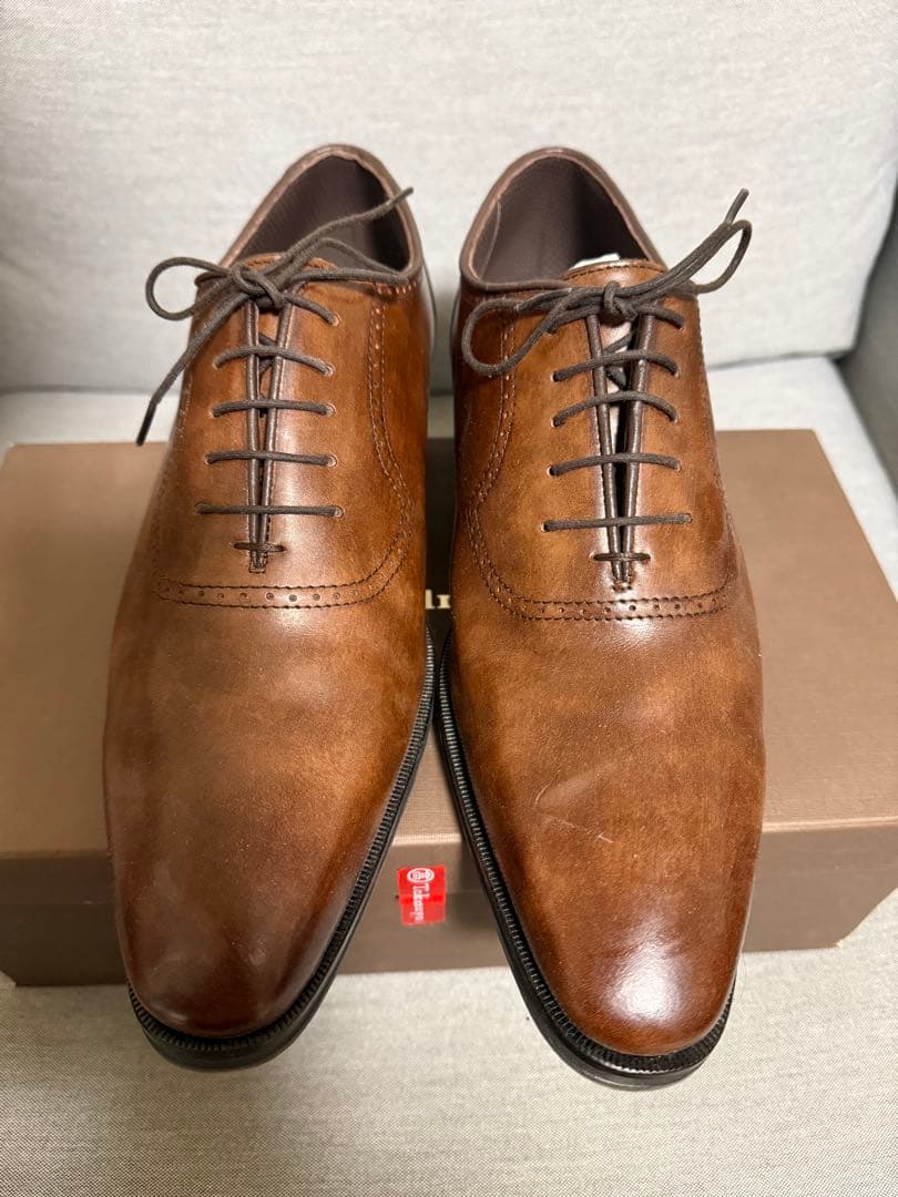 madras ブラウンレザー ドレスシューズ レースアップ
