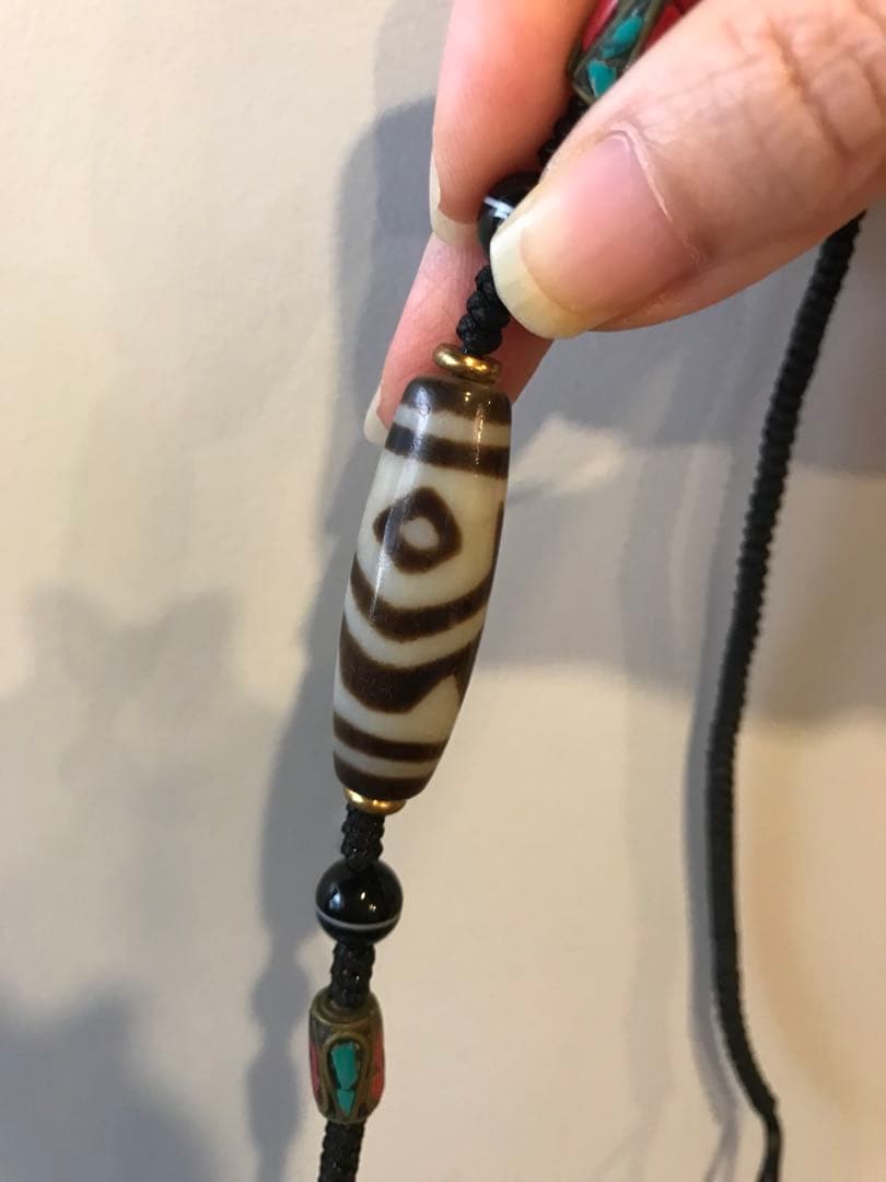 ☘️超レア 双魚金剛二眼天珠 ジービーズ Dzi　ネックレス