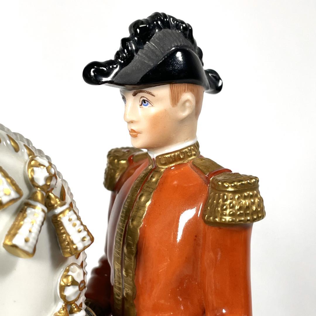 【希少】訳あり アウガルテン スペイン乗馬学校 レバード フィギュリン