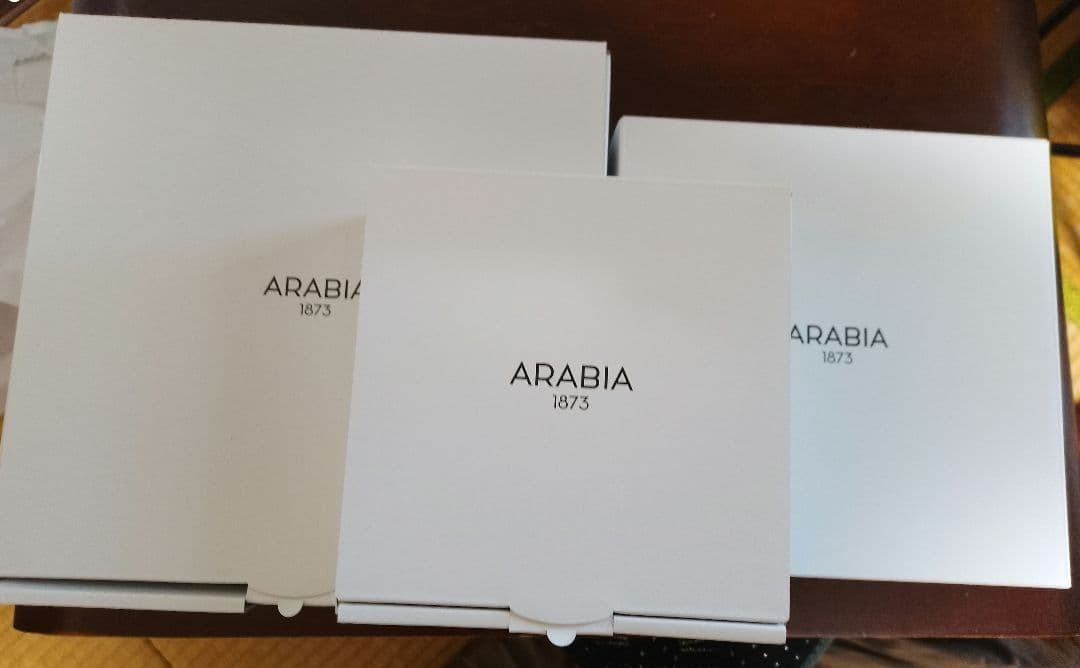 【新品未使用】ARABIA アラビア　マイニオ　ホワイト　プレート5枚セット