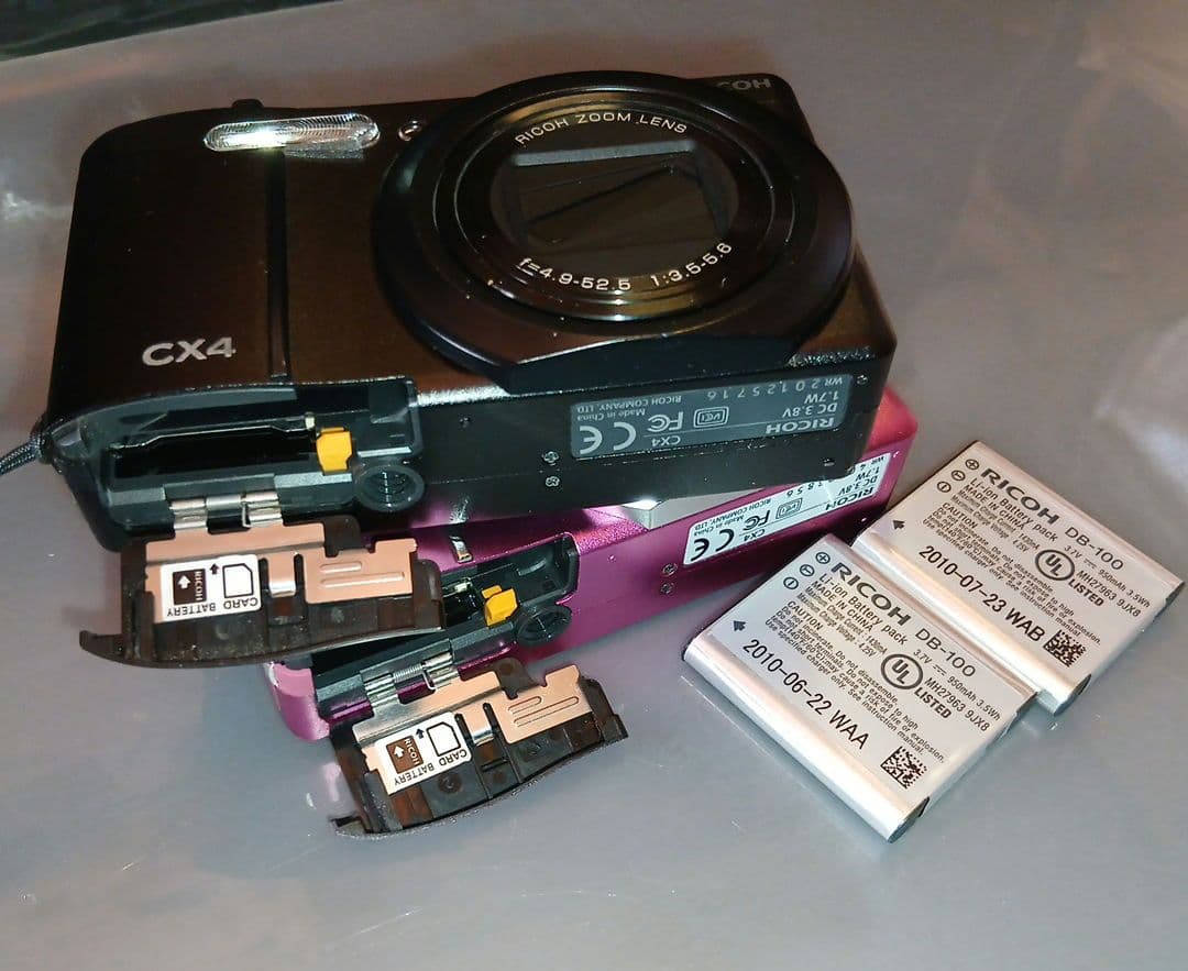 【ジャンク品】RICOH CX4 パープルピンク ブラック まとめ売り