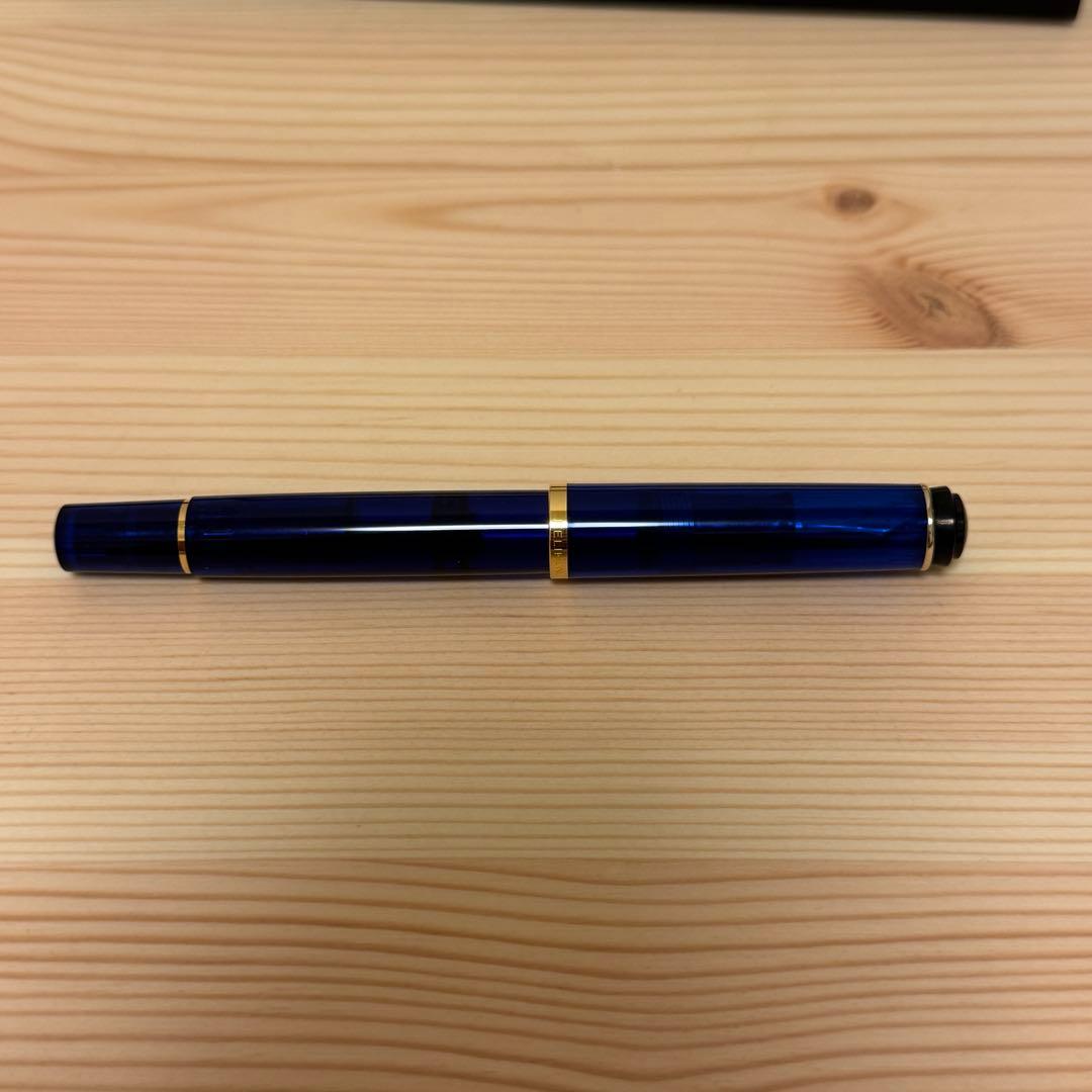ペリカン Pelikan 万年筆 M200 スケルトンダークブルー F