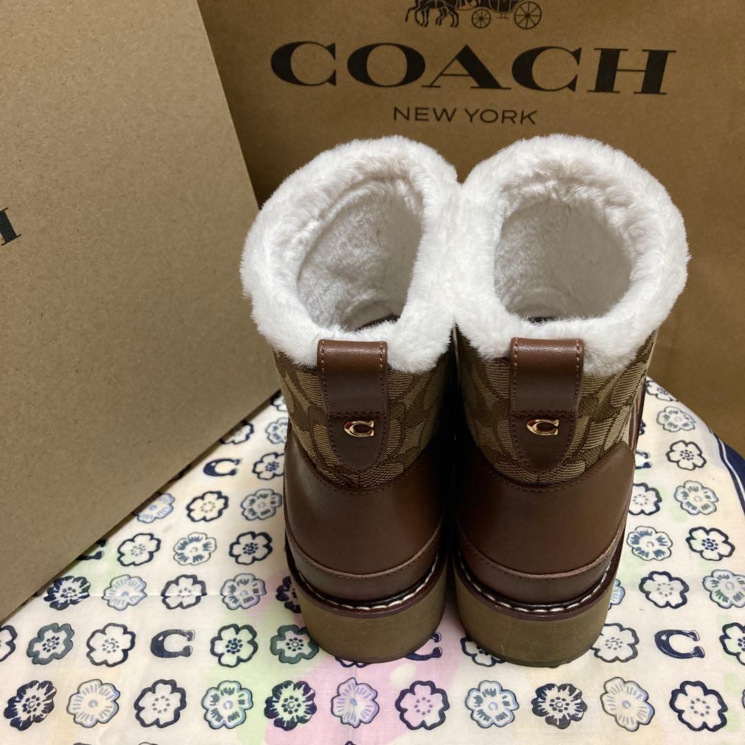 超美品☆COACH☆ファー付き☆ブーツ☆5☆
