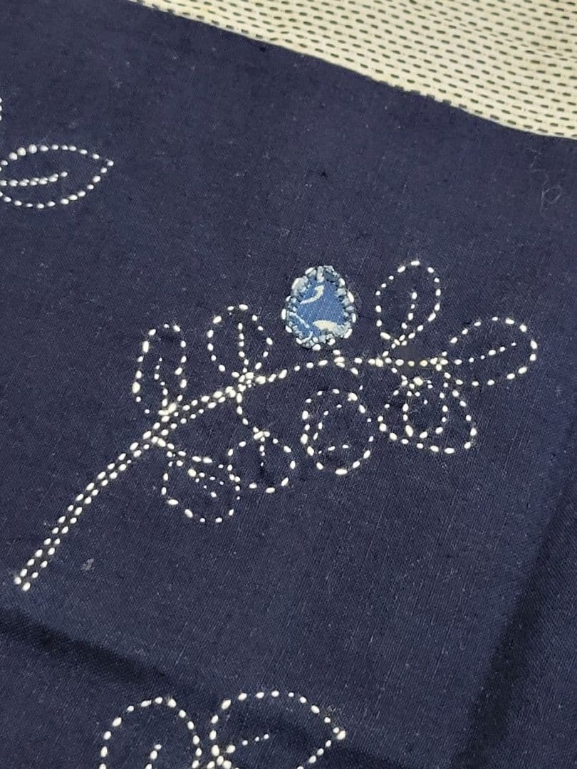 袱紗　刺し子　53.0×86.0　たけのこ　高級古布　テーブルランナー