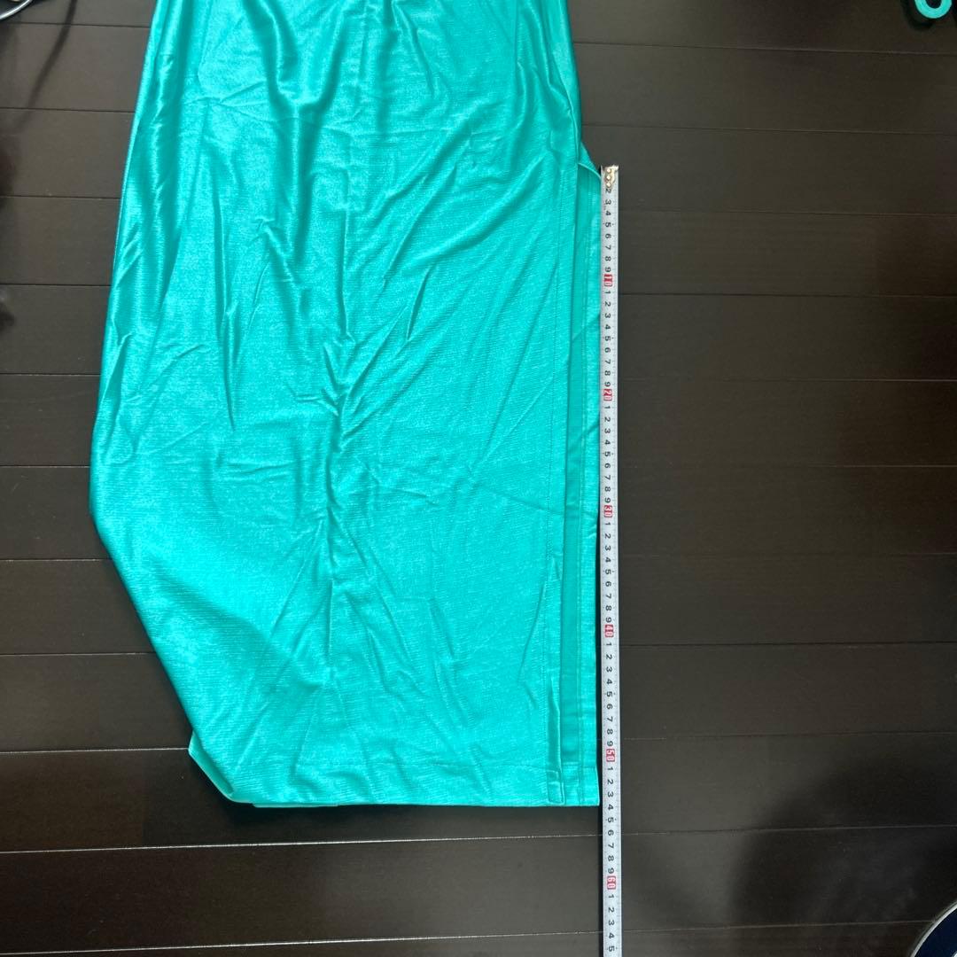 フラダンス　ドレス　マウナロア　ワンピース エメラルドグリーン　1004