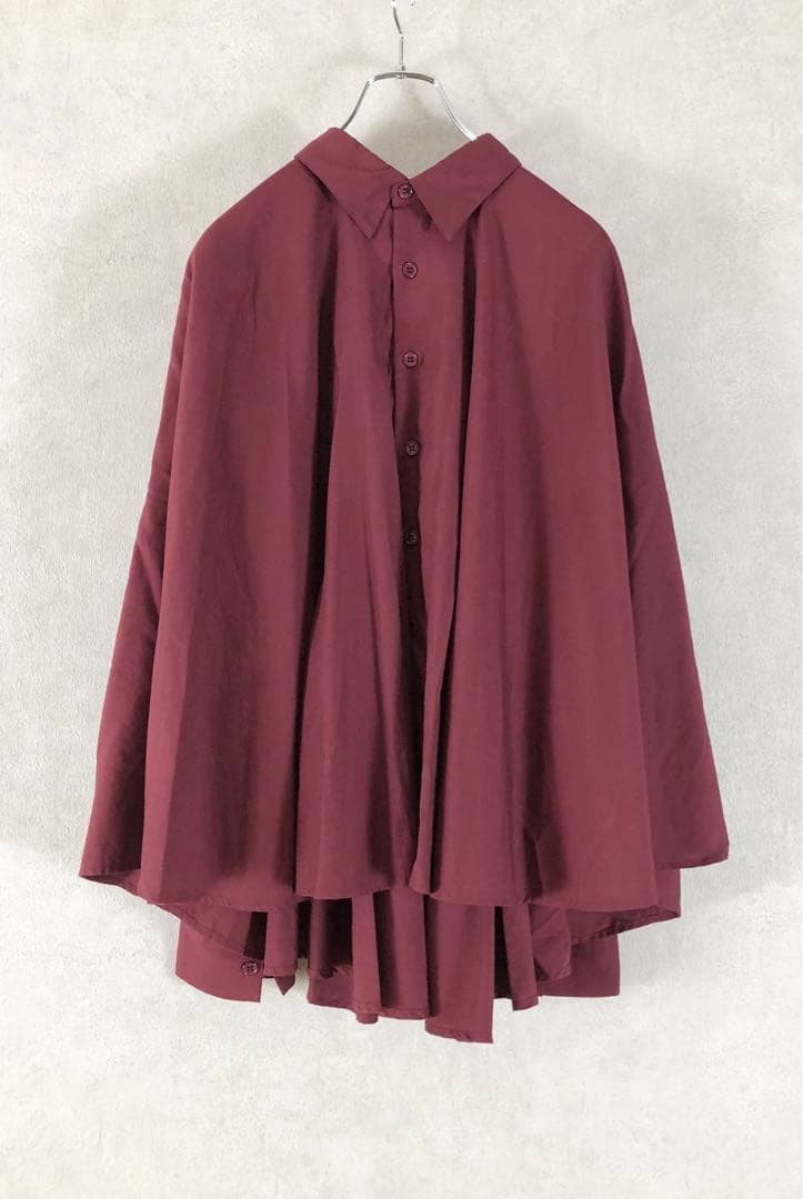 LIMI feu リミフゥ 2018AW ボリュームフレアブラウス ボルドー
