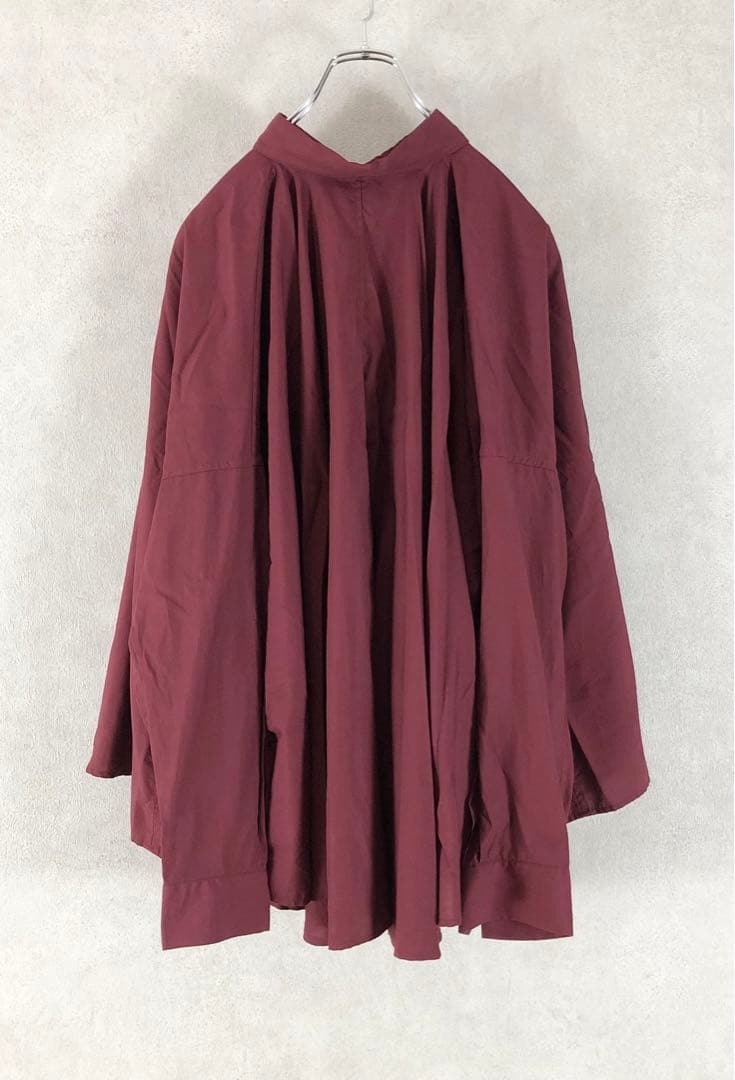 LIMI feu リミフゥ 2018AW ボリュームフレアブラウス ボルドー