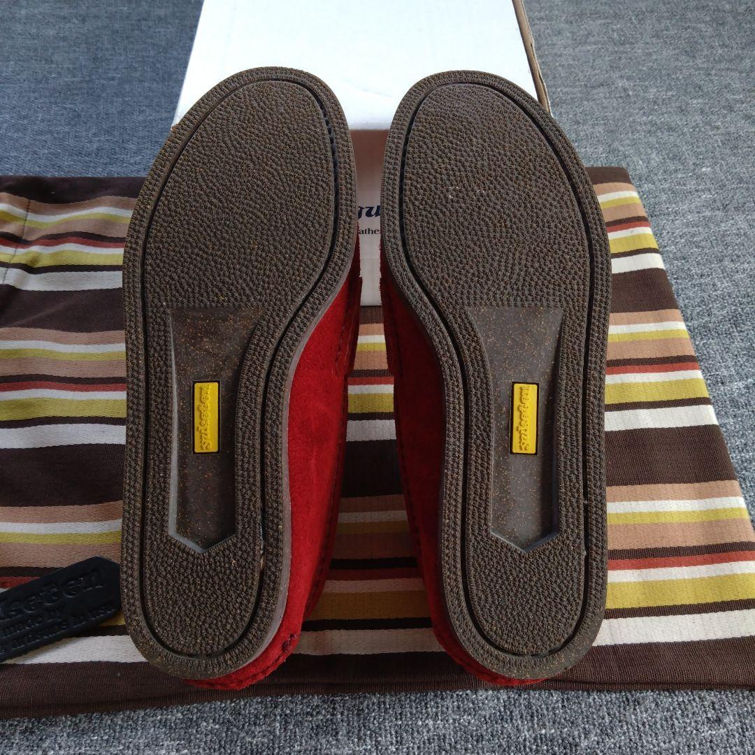 【YUKETEN】美品 Bit Loafer w/Camp Sole スエード赤