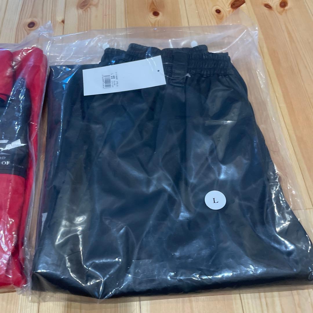 EXOCET エグゾゼ　レインウェア Lサイズ レッド/ブラック